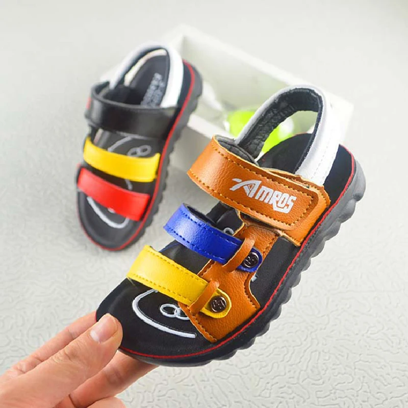 Children's Shoes Boys Sandals 2020 Summer Teens Boy Open Toe Colorful Casual Sandal Soft Sole Beach Sneakers For Boys|Сандалии| |