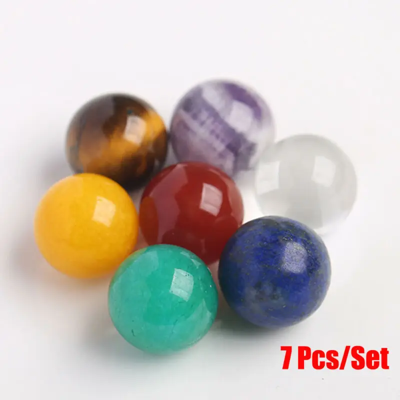 7 шт. 20 мм натуральный Сферический большой хрустальный шар лечебный камень