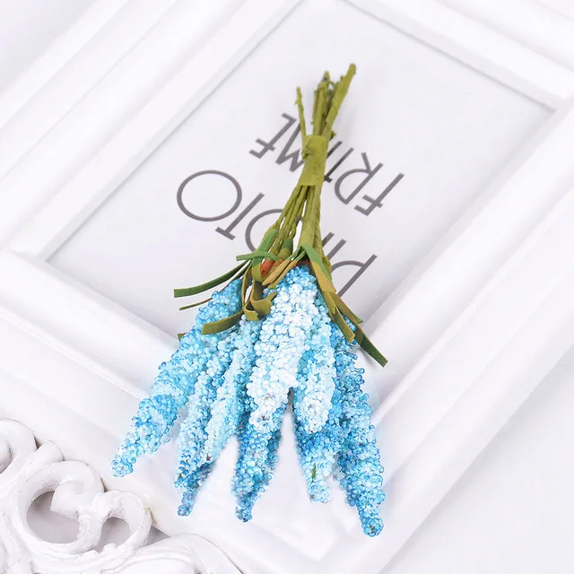5/10 шт./лот мини PE светло-голубой искусственные цветы для украшения свадьбы, дома, украшения для самодельного изготовления подарок свадебный веночек Скрапбукинг в форме искусственных цветов