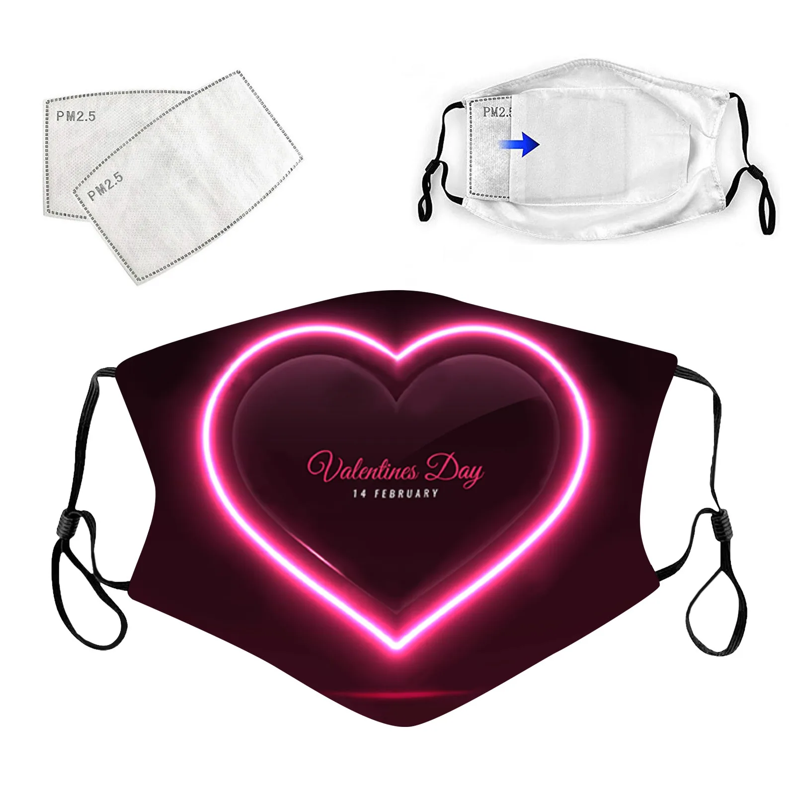 

1pcs Valentine's Day Outdoor Facemask Adult Mask In Stock Mondkapjes Adjustable Protect Dust Mask For Men And Women Dropshipping