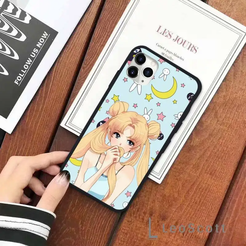 

Cartoon Sailor Moon Simple Phone Case for iPhone 11 12 mini pro XS MAX 8 7 6 6S Plus X 5S SE 2020 XR