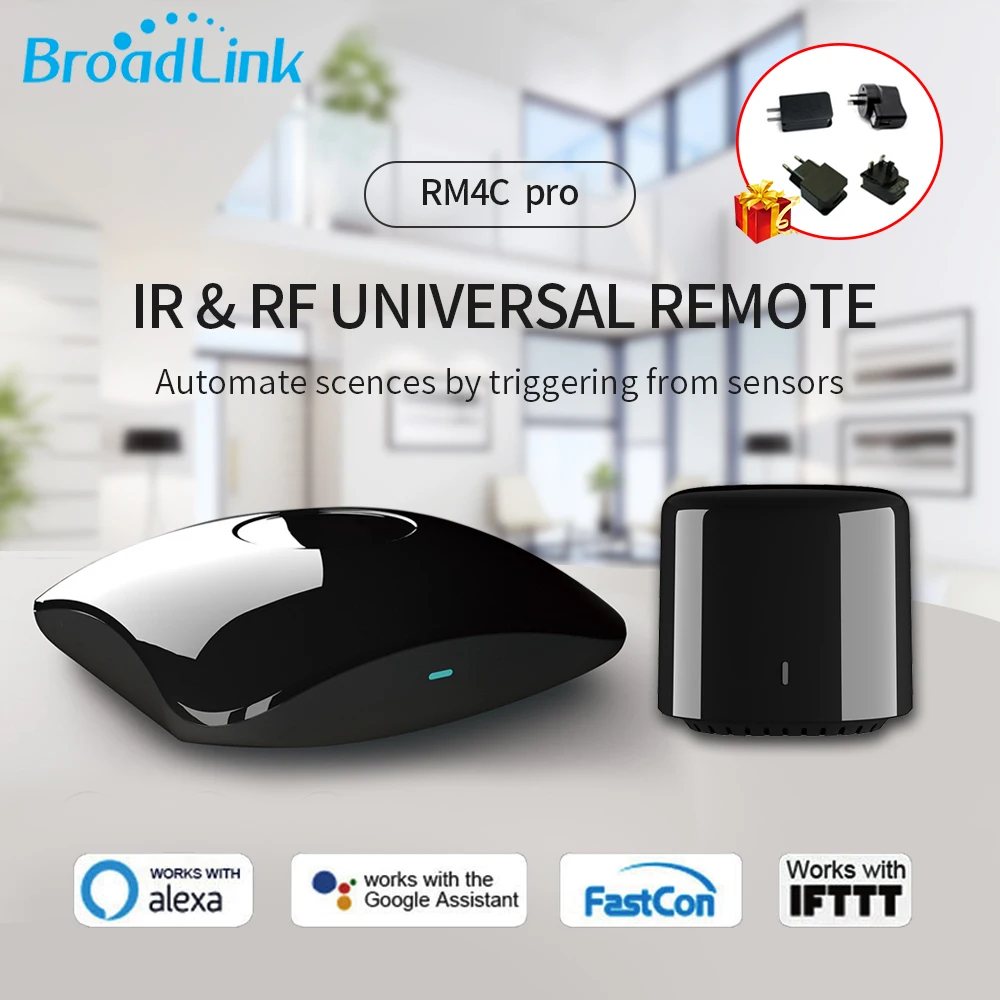 Broadlink RM RM4 Pro Rm4C Mini WiFi IR 433 МГц/315 МГц RF Универсальный умный пульт дистанционного