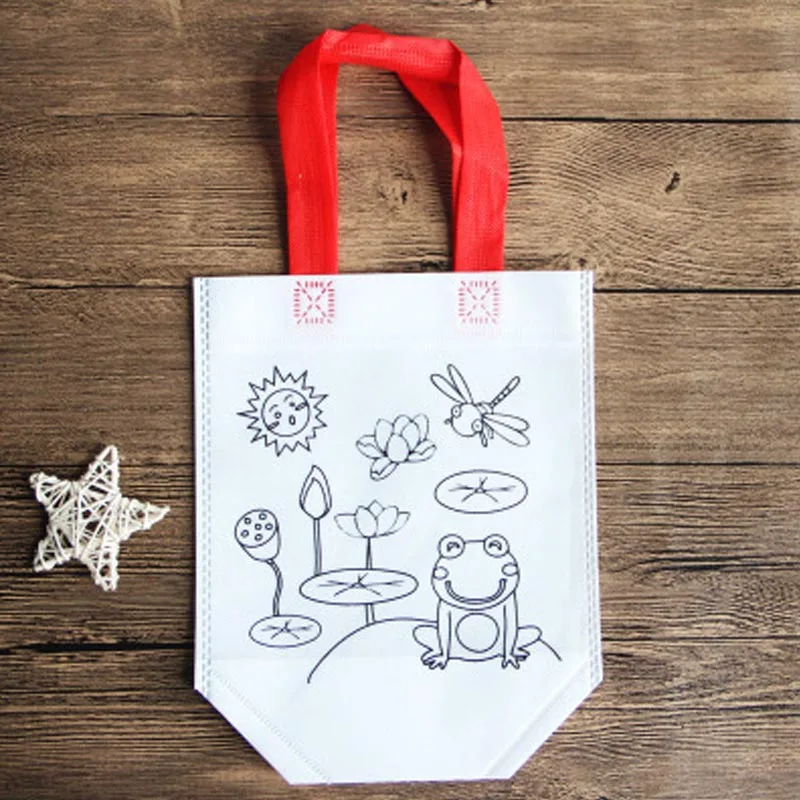 Lotus pond Saizhi DIY Рисование игрушки цветные граффити мешок ручной работы детей экологически чистый материал SZ3102 - Цвет: Lotus pond