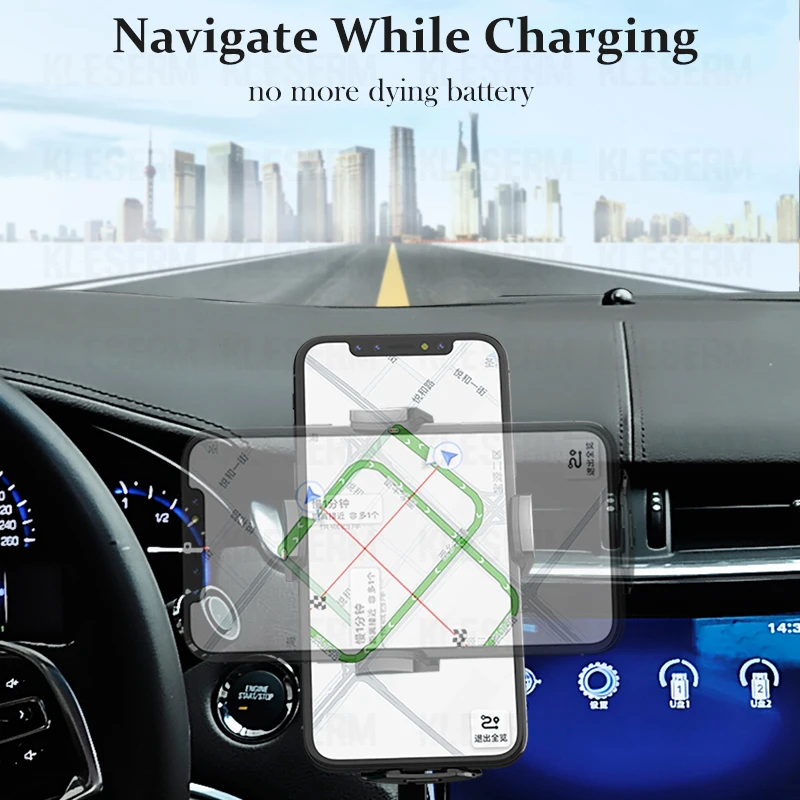 infrared wireless charger car phone holder for samsung s9 s10 s20 s21 ultra qi induction car charger mount for iphone 12 11 se 8 free global shipping