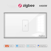tuya smart life zigbee 3 0 us water heater switch 20a touch wall switch with glass panel timer voice control google home alexa