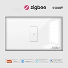 Водонагреватель Tuya Smart Life ZigBee 3,0 US, настенный сенсорный выключатель 20 А со стеклянной панелью, таймером и голосовым управлением, Google Home Alexa