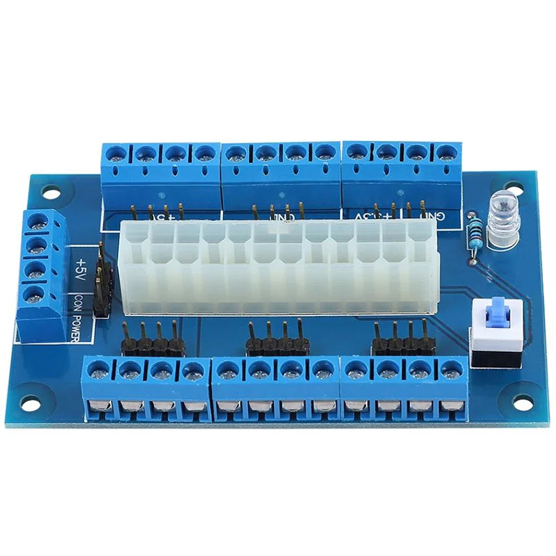 24/20 Pin Atx Power Supply Bench Top Breakout Board Module Adapter for Computer Pc | Электроника