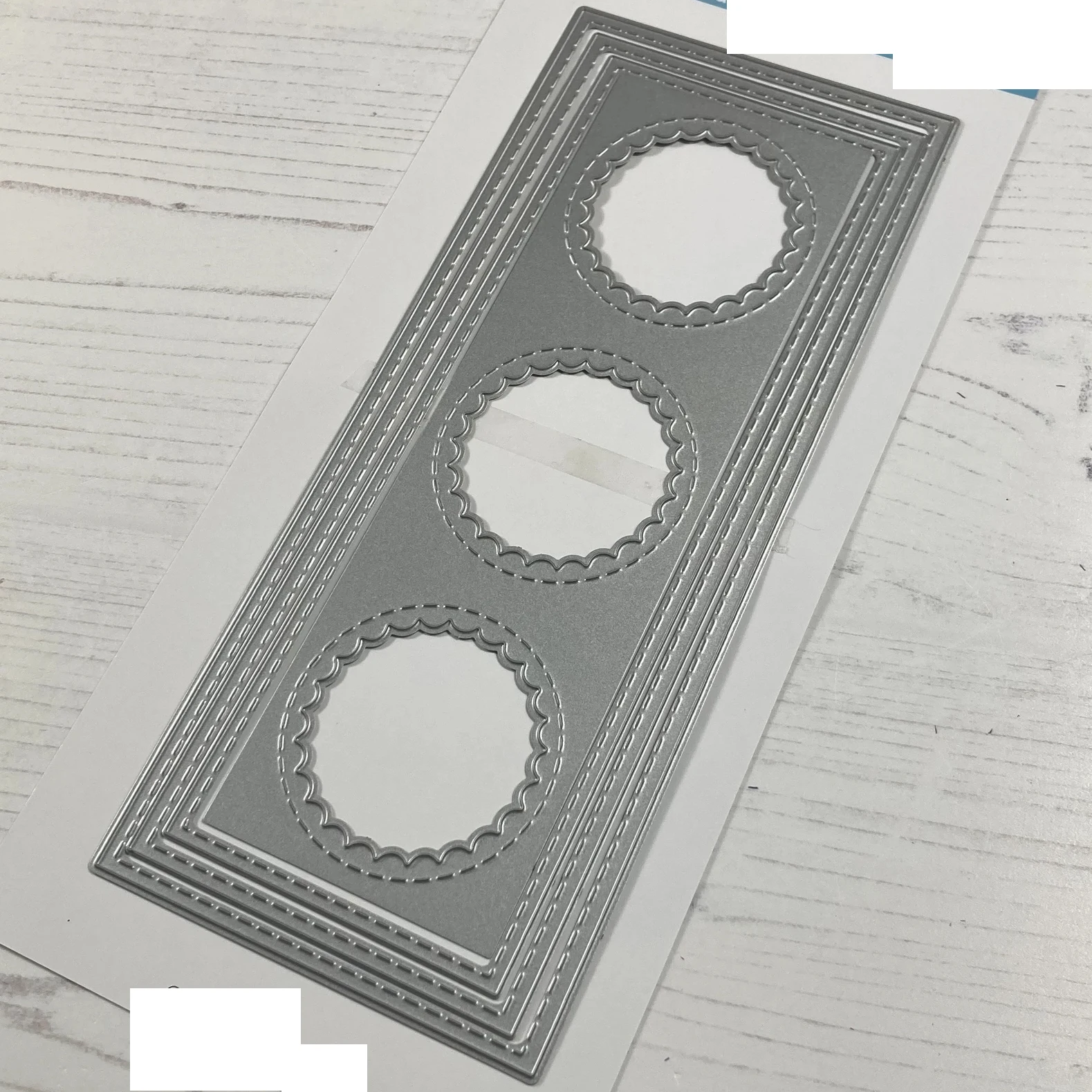 

2021 зубчатые круглые тонкие металлические Вырубные штампы 91*212 мм «сделай сам» Скрапбукинг Фотоальбом декоративное тиснение бумажная карта ...