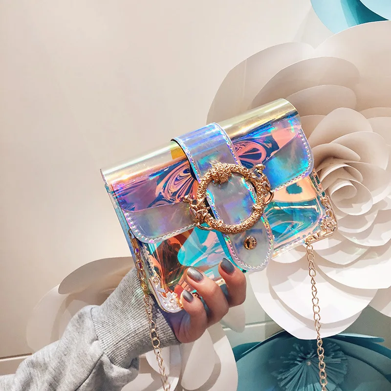 Sac основной Femme прозрачная гелевая сумка корейский прозрачный пакет стиль цепь