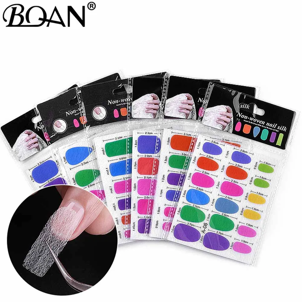 BQAN 6 размеров профессиональное наращивание ногтей из стекловолокна