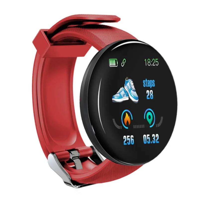D18 фитнес Смарт часы для мужчин кровяное давление круглый Bluetooth Smartwatch женские