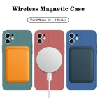 Жидкий Силикон ударопрочный Macsafe чехол для iPhone 12 11 Pro Max XS XR X SE2020 8 7 Plus Magsafe Магнитная крышка защиты