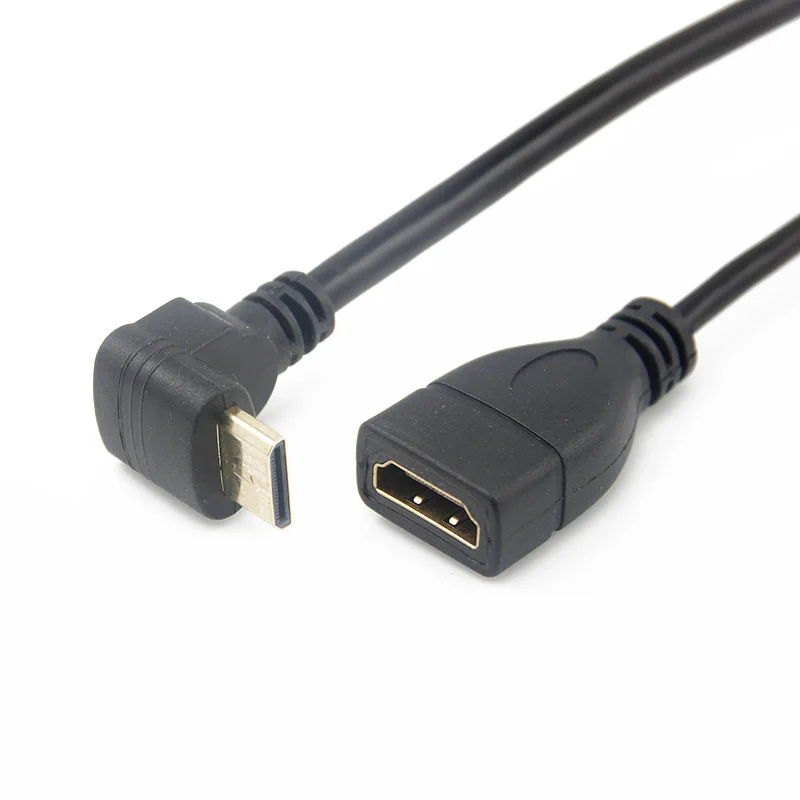 

Переходник Mini HDMI (штекер)/HDMI (гнездо) под углом 90 градусов, 10 см, черный