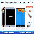 100% протестированный OLED ЖК-дисплей для Samsung Galaxy A7 2017 A720 A720F A720M, ЖК-дисплей с сенсорным экраном и дигитайзером в сборе, Замена ЖК-дисплея