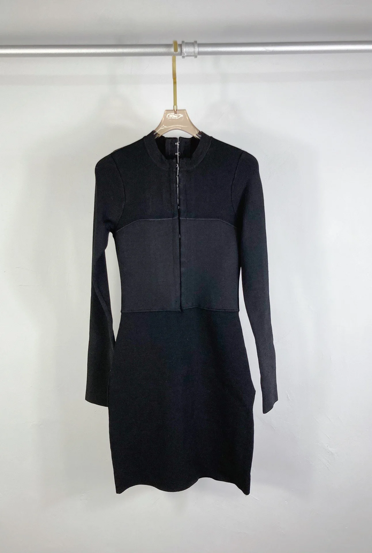 

fashion 2021 new ladies long sleeve round neck knitted dress 0116