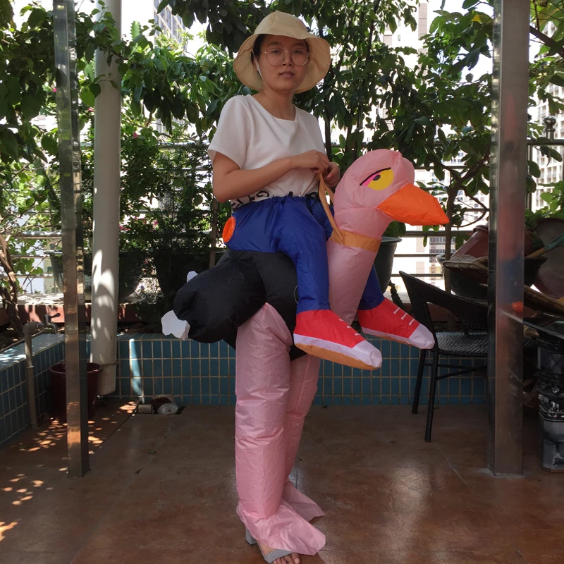 Бесплатная доставка надувной костюм страуса для взрослых нарядное платье на