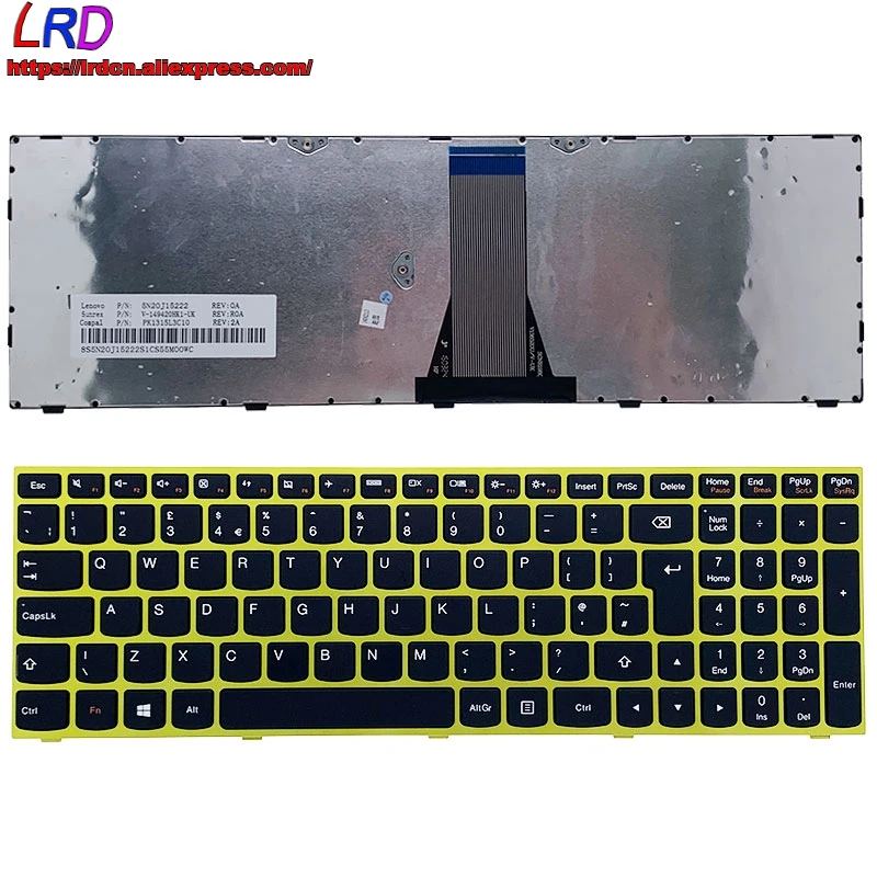 

UK English Keyboard for Lenovo E50 E51 B70 B71 Z50 Z51 B50 G51 G50 -70 -45 -80 -30 -75 300 -15ISK -17 500 -15ACZ Laptop