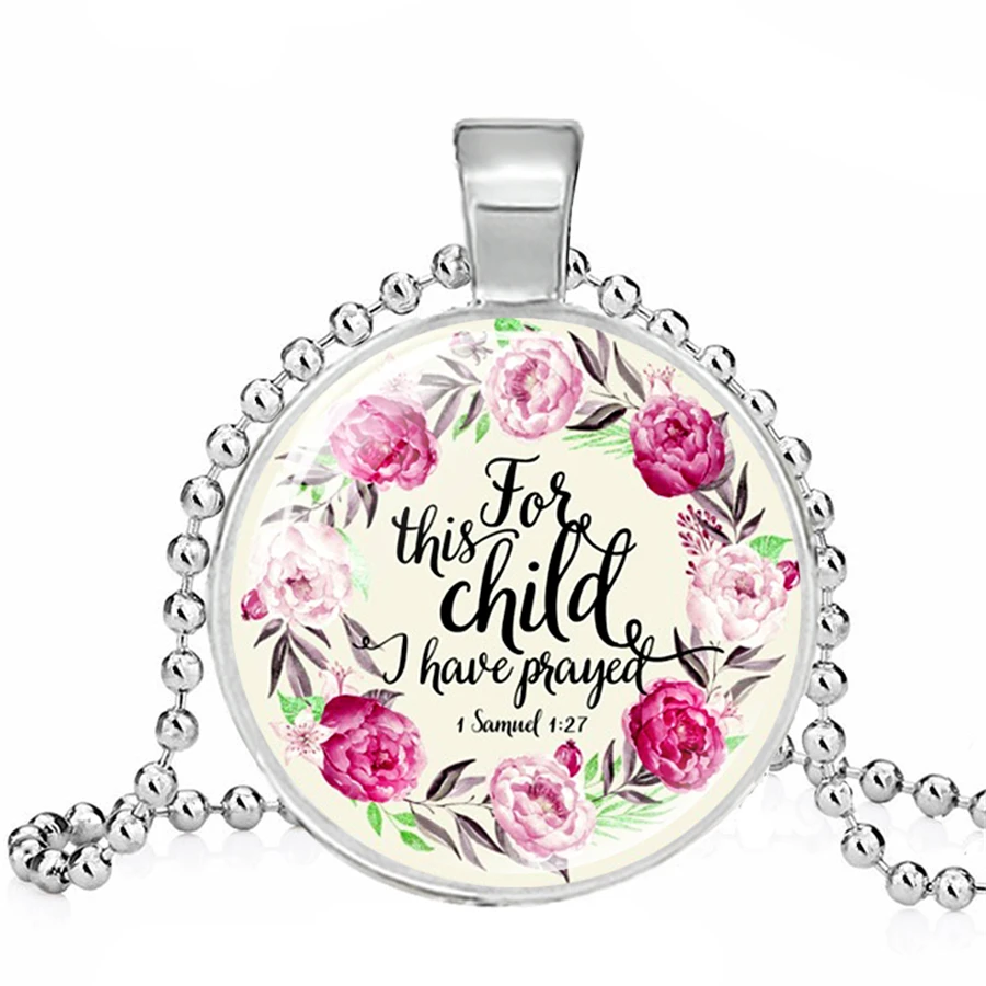Новые Библейские стихи ожерелья Роза Библейская стихотворение Кулоны ожерелье