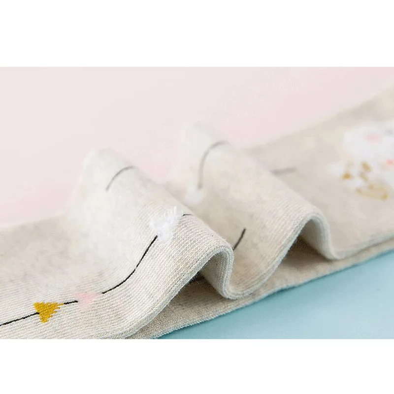 Детские длинные носки на весну осень хлопковые в полоску до колена с героями