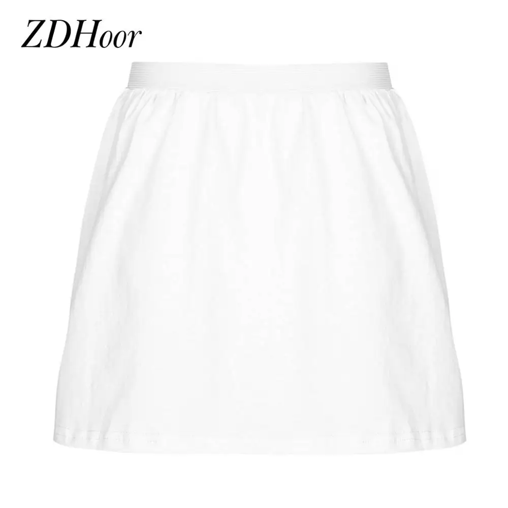 

Women Autumn Winter Casual Half Slips Elastic Loose Skirted Leggings Femme A-Line Flared Short Bottom Fake Hem Costume Accessory