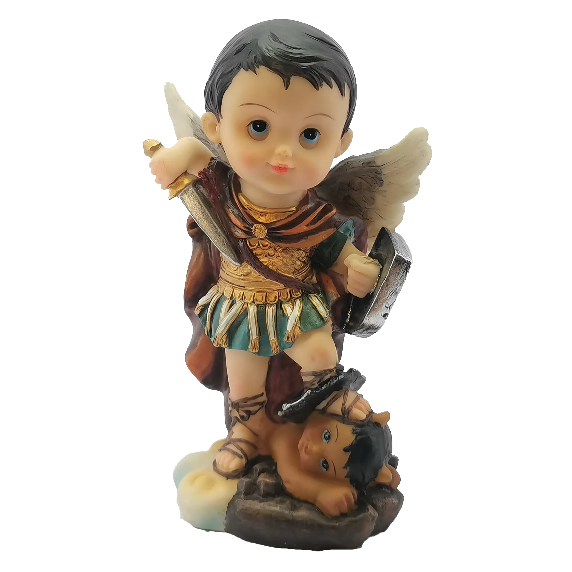 Статуя Святого Майкла зайтона, Archangel, победитель сатаны, статуэтка, католический подарок, коллекция мультфильмов, украшение для дома, священный уголок