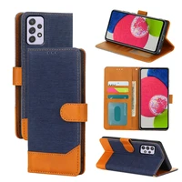 cloth pattern phone leather case for samsung galaxy a52s 5g cover etui flip wallet book on for sm a528b samsung a52s a 52s case