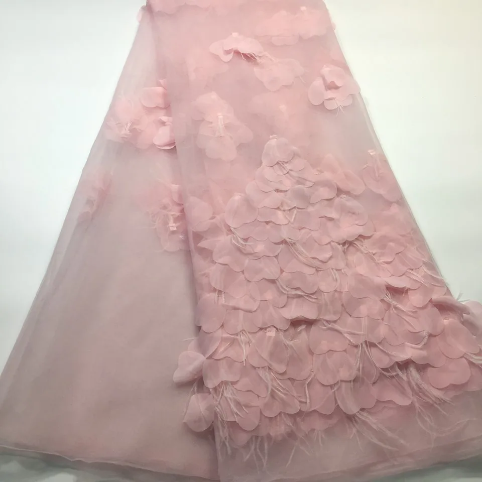 Роскошная вышивка с перьями кружевной ткани ручной работы DIY 3D цветы аксессуары