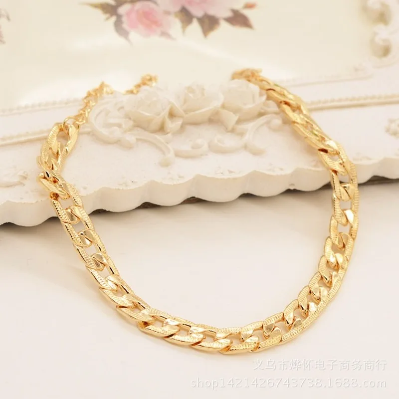 Винтажные золотые браслеты на щиколотке с Кубой для женщин и мужчин модные