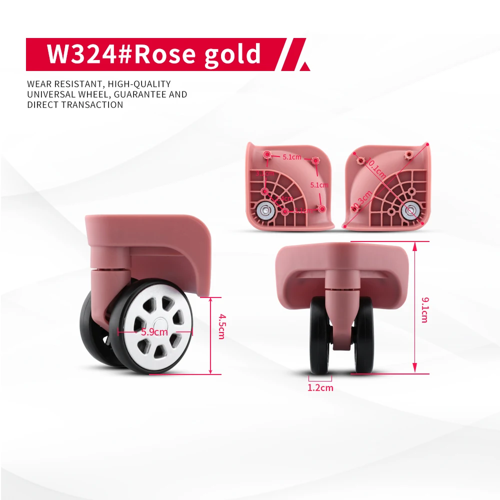 DILONG W324 Luggage Universal Wheel Hard Case Roller Trolley Case Accessories Luggage Silent Replacement Durable Casters