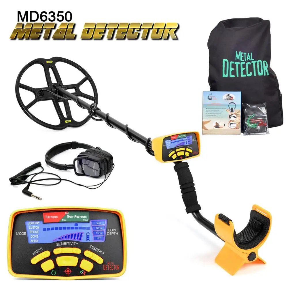 

Metal Detector MD6350 Professional Underground Advance 12' Super Coil Gold Digger Treasure Hunter Pinpointer Stud Fider Detector