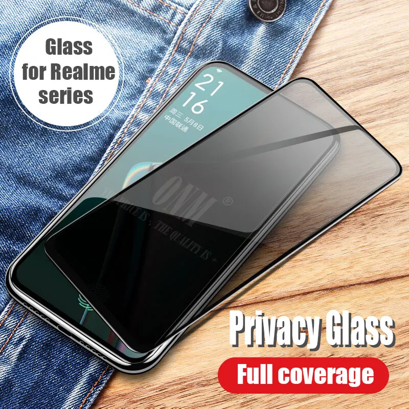 Анти шпионское закаленное стекло для Realme XT X2 Realme Q полное покрытие экрана протектор для Realme XT 730G конфиденциальность Закаленное стекло пленка