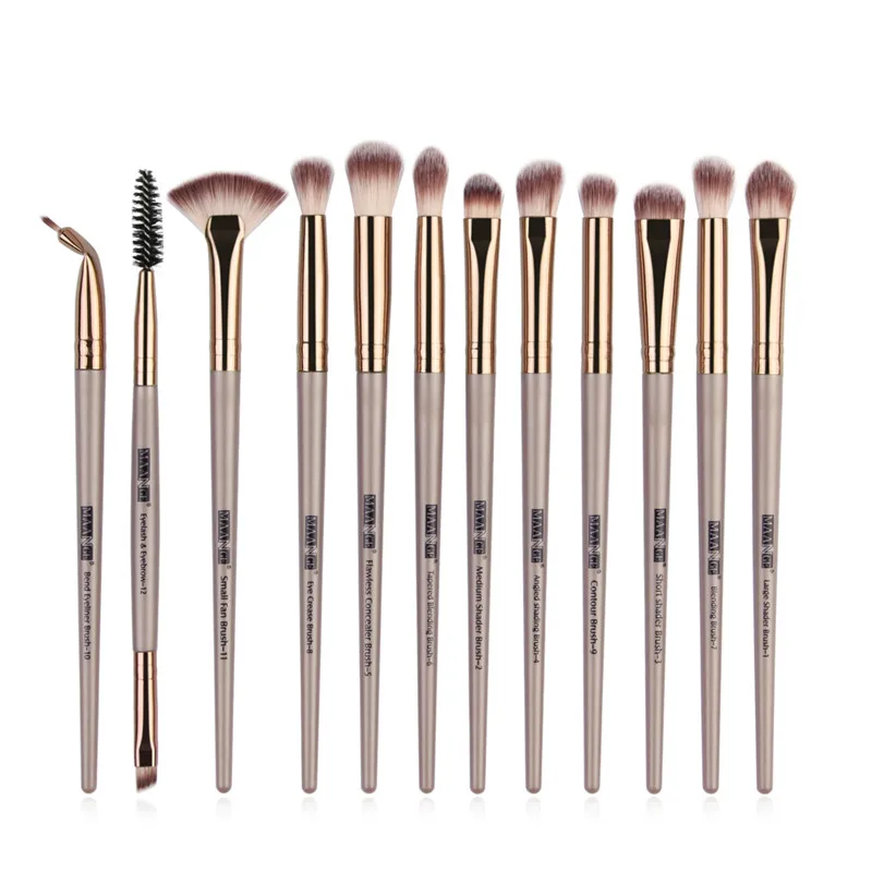 Pro Makeup Brushes Set 6/ 12 pcs Eye Shadow Concealer Blending Eyeliner Eyelash Eyebrow Blush Portable Brush | Красота и здоровье