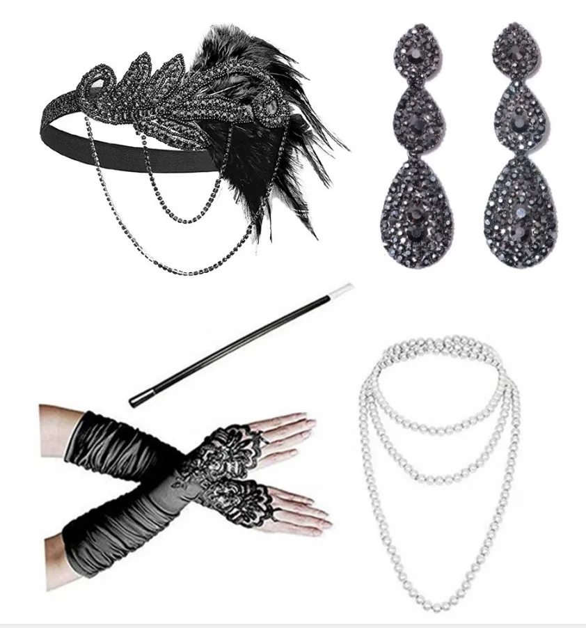 Аксессуары для платья в стиле 1920-х годов реквизит ретро вечеринки повязка на