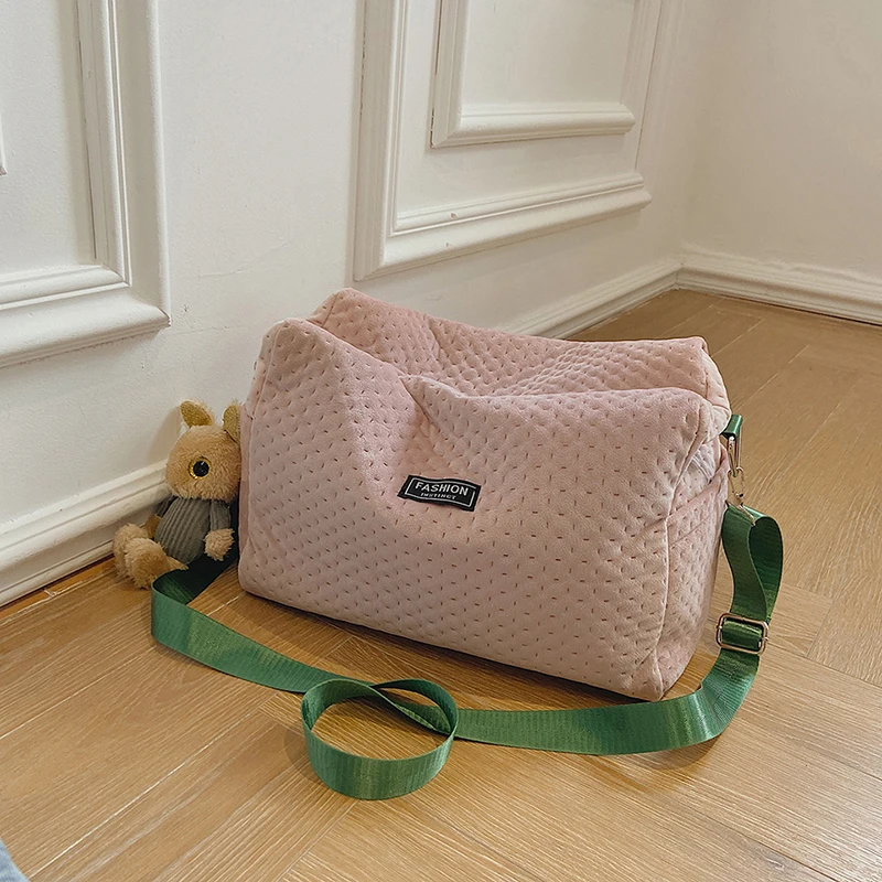 Удобная тканевая однотонная кукольная подвеска женская сумка на плечо модная