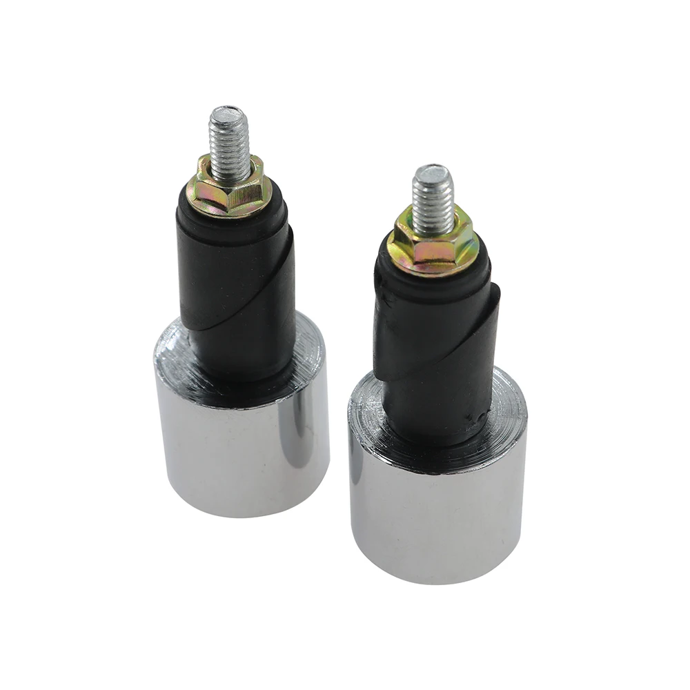 

1 Pair Universal 17MM Balanced Terminal Silver Handle Weight 138 Grams Cast Iron Anodizing Treatment For Motorcycle Grip End