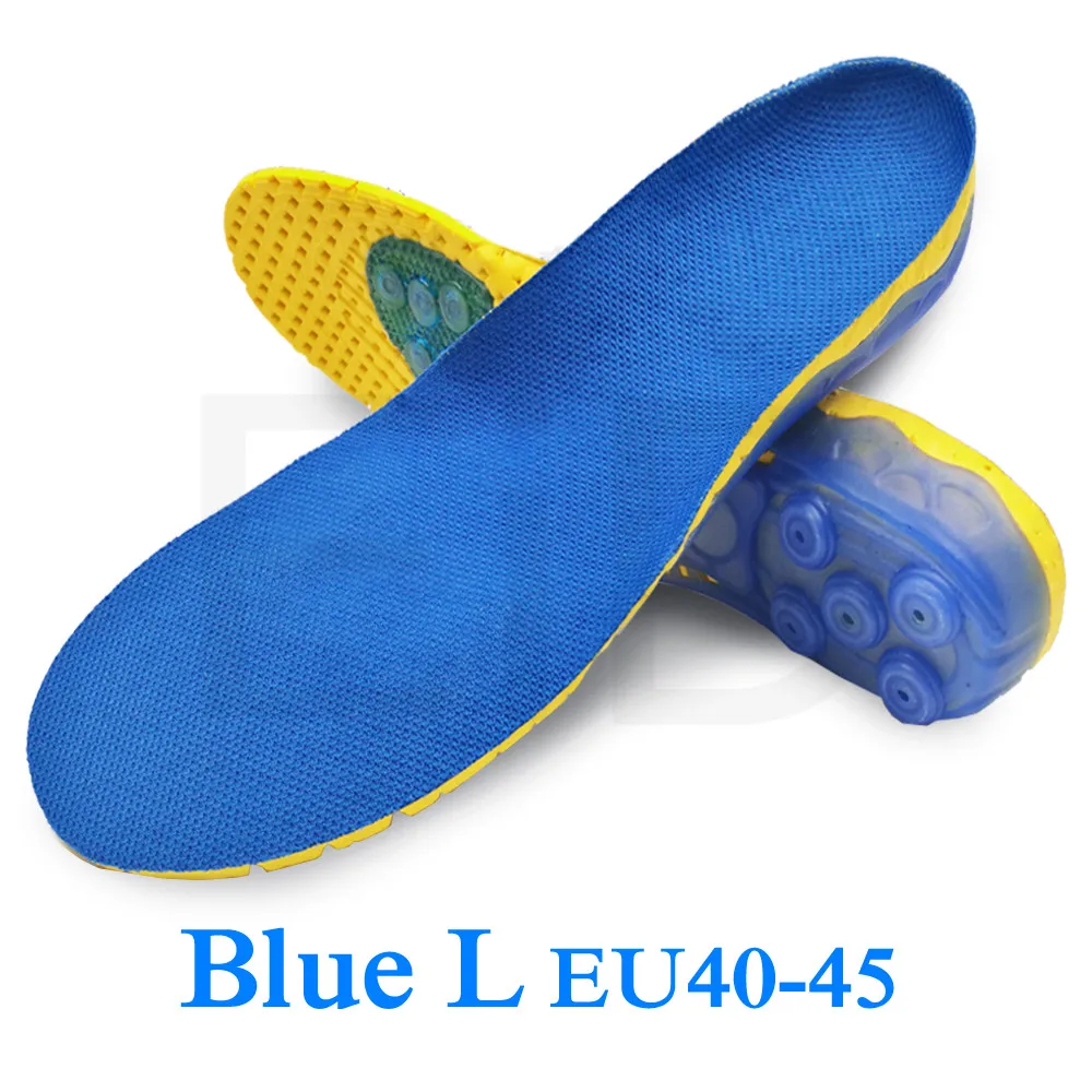 Blue L EU 40-45 EVA Весна Силиконовые ортопедические стельки для обуви, стельки для плоскостопия, ортопедические стельки, стельки для супинатора, Подошвенный Фасциит, уход за ногами - Цвет: Blue L EU 40-45