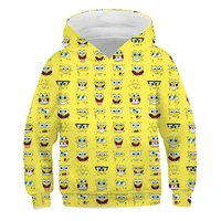 202122new spongebob hoodie kids long sleeve hoodie cartoon boy girls casual personality hoodie 4 14t