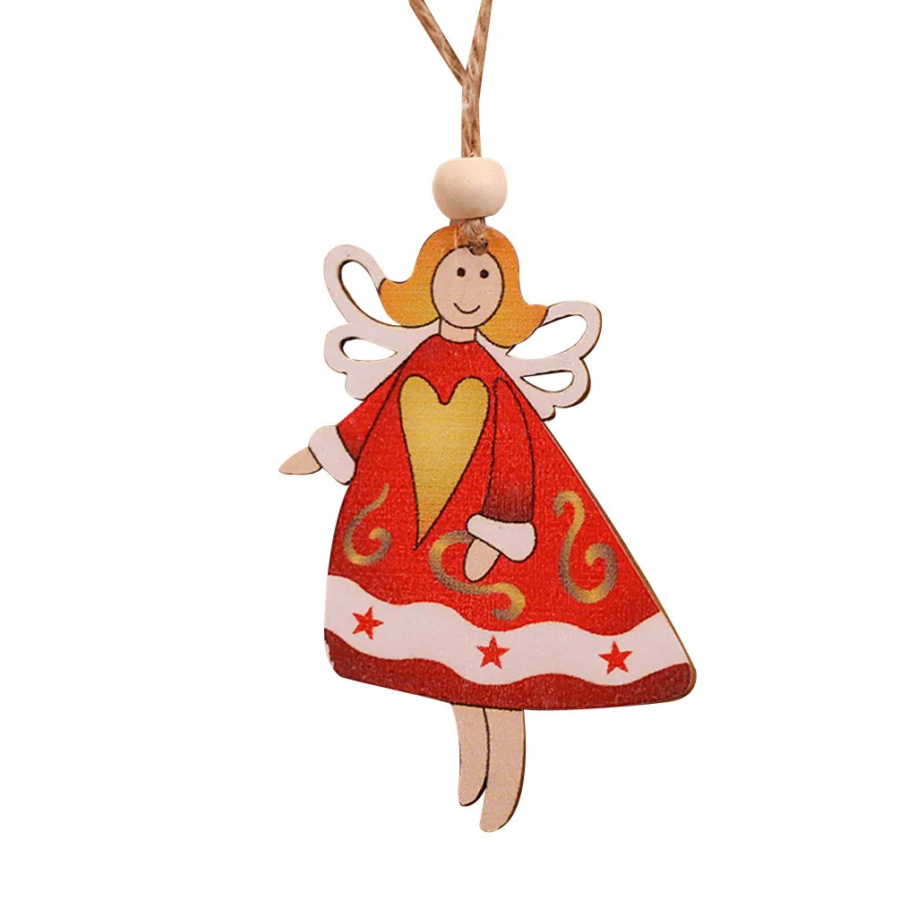 2 шт. деревянная подвесная Рождественская Фигурка Санта Снеговик Декор