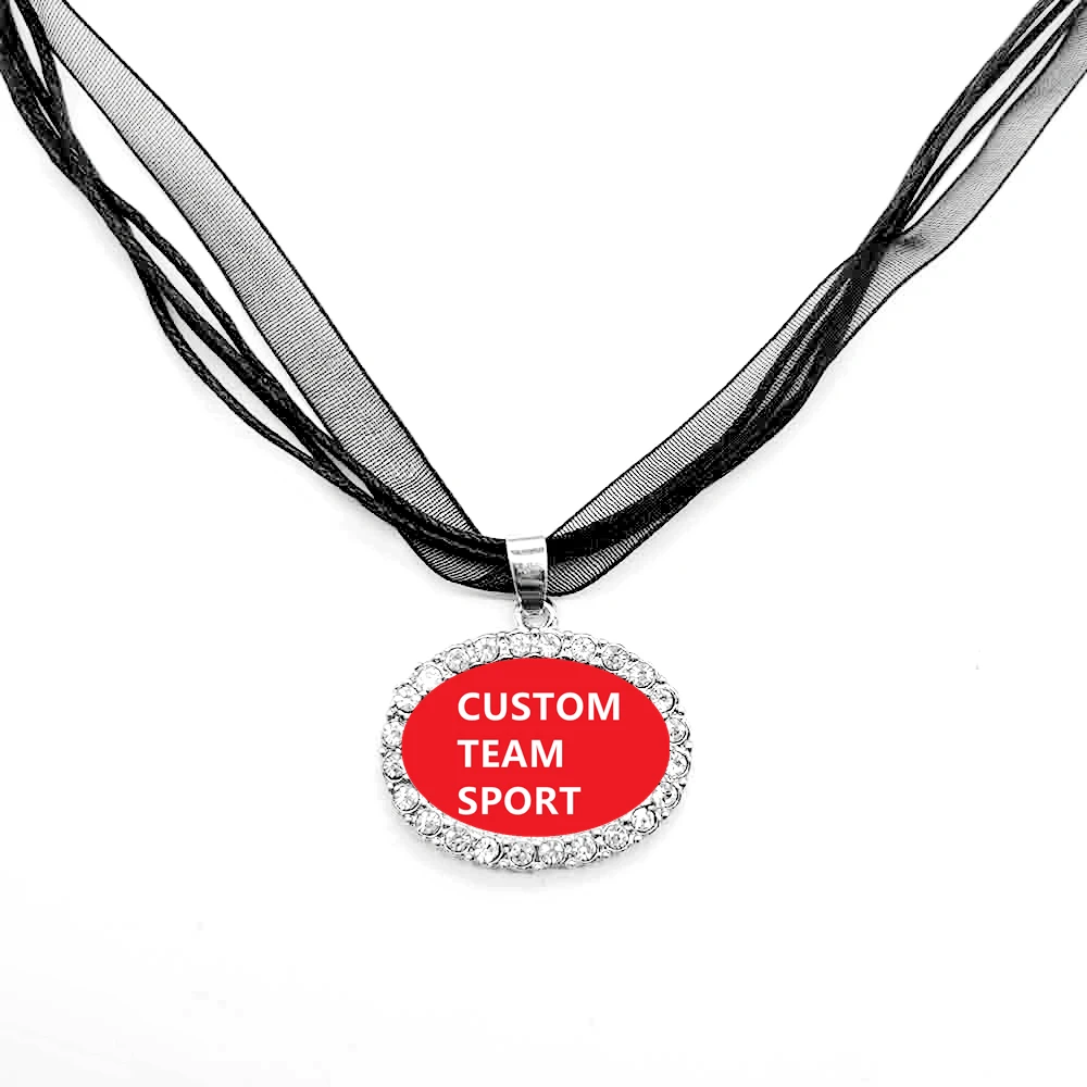 

Ожерелье с подвеской в спортивном стиле, ювелирное изделие для университетского футбола для женщин, подарки вечерние вечеринка, день рожде...