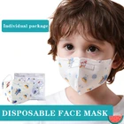 3D стерео одноразовая маска для лица мультяшный медведь кролик Маски со ртом для лица для детей 4-слойная 0-3 Бриллиантовая защитная маска
