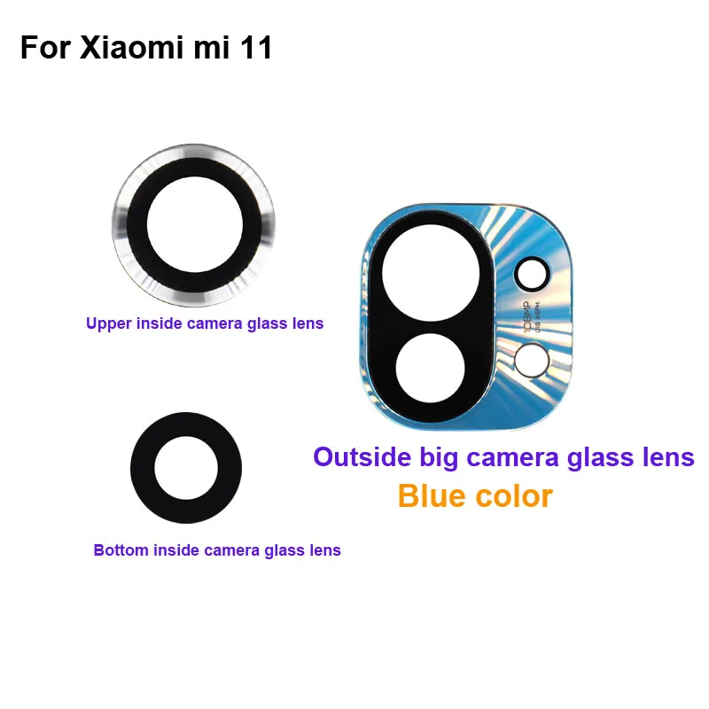 

For Xiaomi mi 11 Rear Back Camera Glass Lens +Camera Cover Circle Housing Parts Replacement test good For Xiao mi 11 Mi11