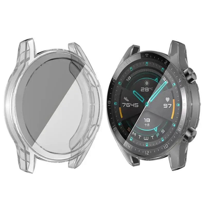 6 видов цветов покрытие силиконовый чехол для Huawei Watch GT 2 TPU Защитный материал