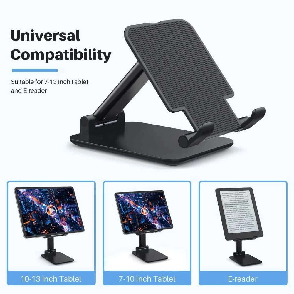new tablet stand universal desktop holder for ipad pro 12 9 mobile phone kindle e book tabletop stable adjustable folding free global shipping