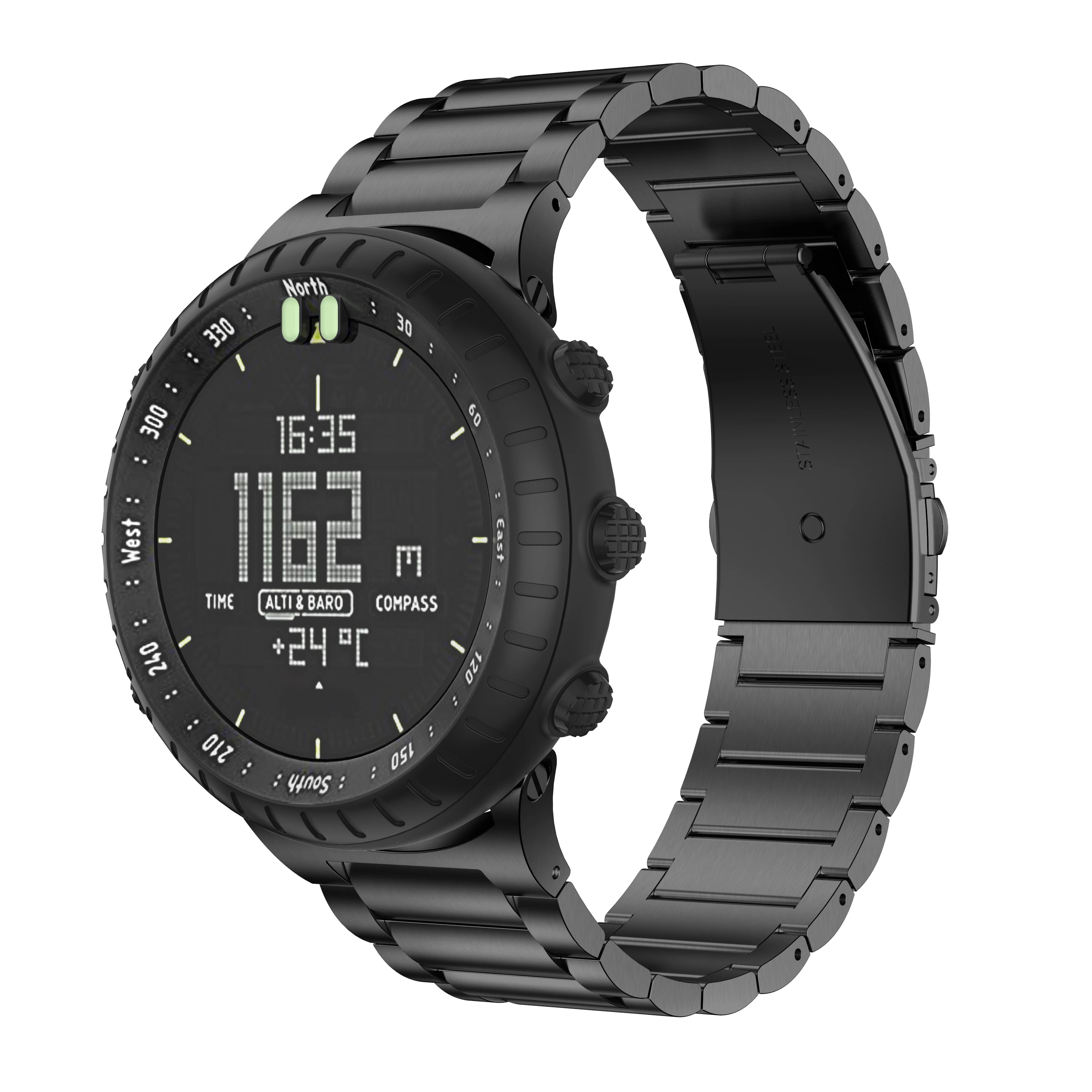 Ремешок из нержавеющей стали для Suunto Core, высококачественный сменный металлический браслет для наручных часов Suunto Core, аксессуары для часов