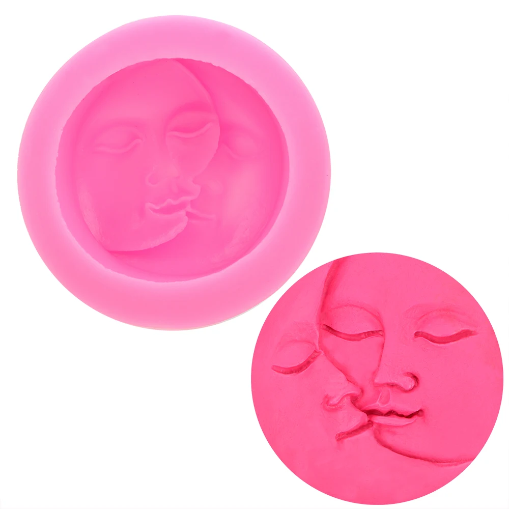 HILIFE сделай сам помадка фотоэлемент из силикона солнце луна лица форма