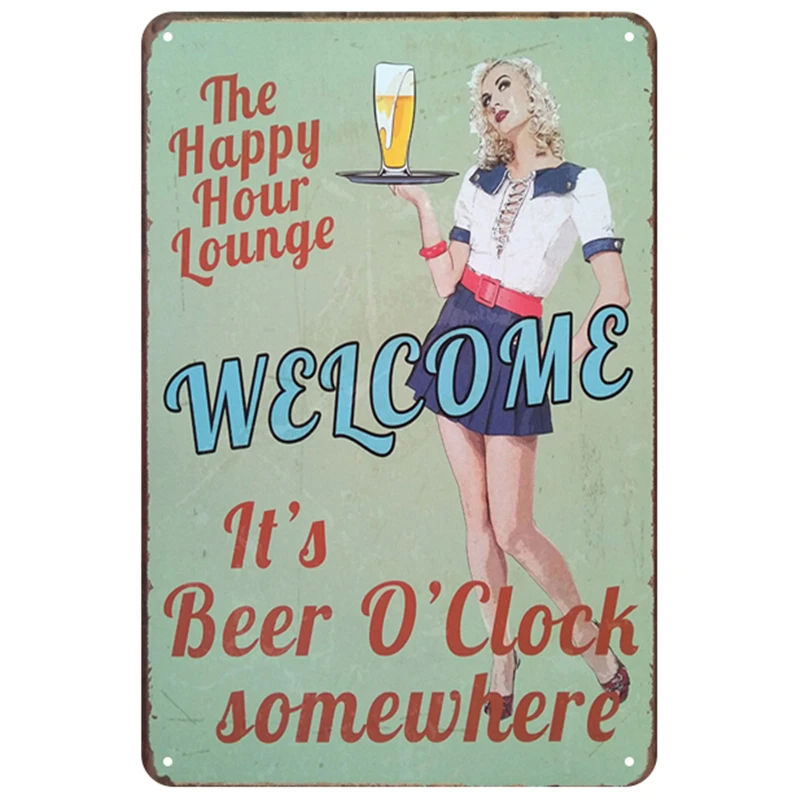 

Beer Metal Sign Plaque Vintage Pub Funny Tin Sign Plates Wall Art Decor Bar Club Resaurant Decoration Home Decor Iron Painting