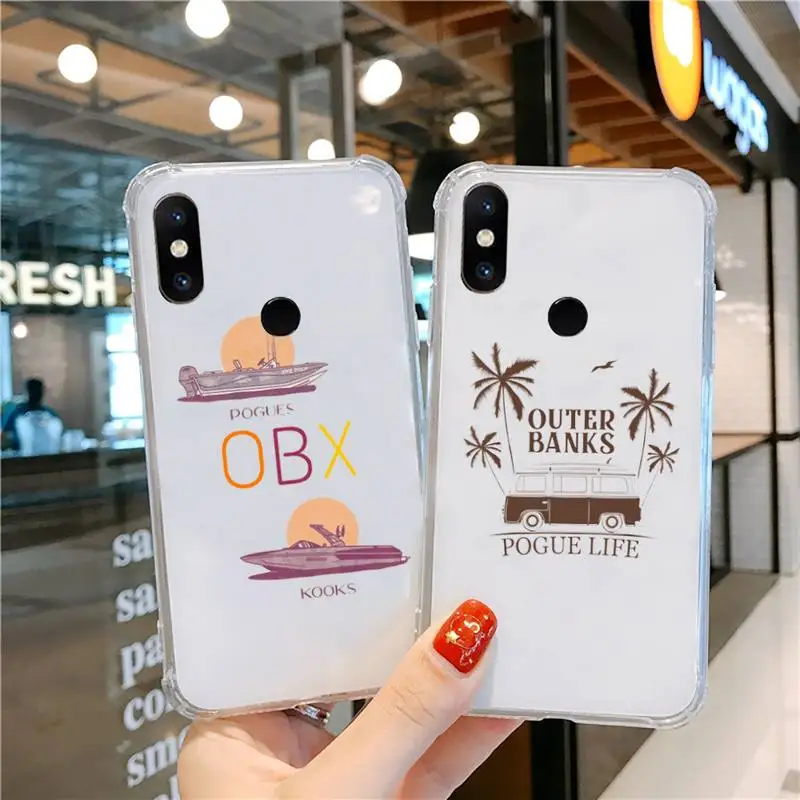 

JJ Rudy Pankow Outer Banks Phone Case Transparent for Xiaomi cc max mix note 3 2 6 8 5 10 11 9 10 play x s se lite pro