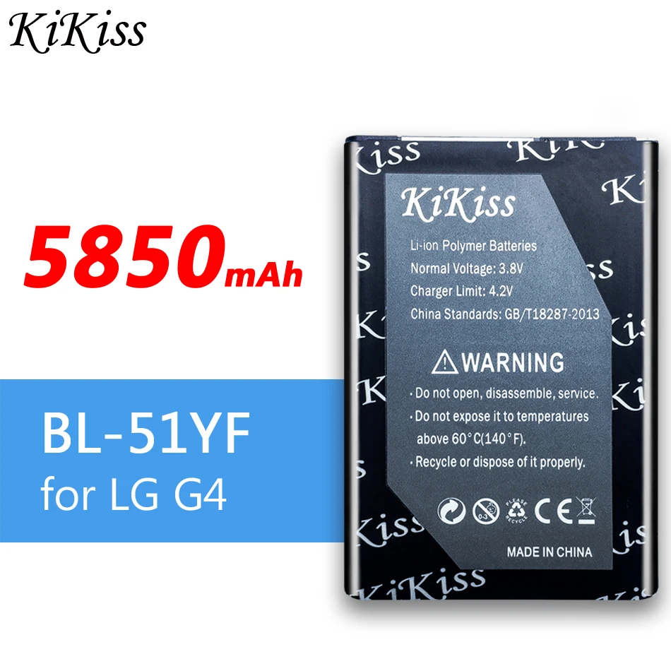 5850 мА/ч оригинал KiKiss Батарея BL 51YF для LG G4 H815 H818 H810 VS999 F500 мобильный телефон мА