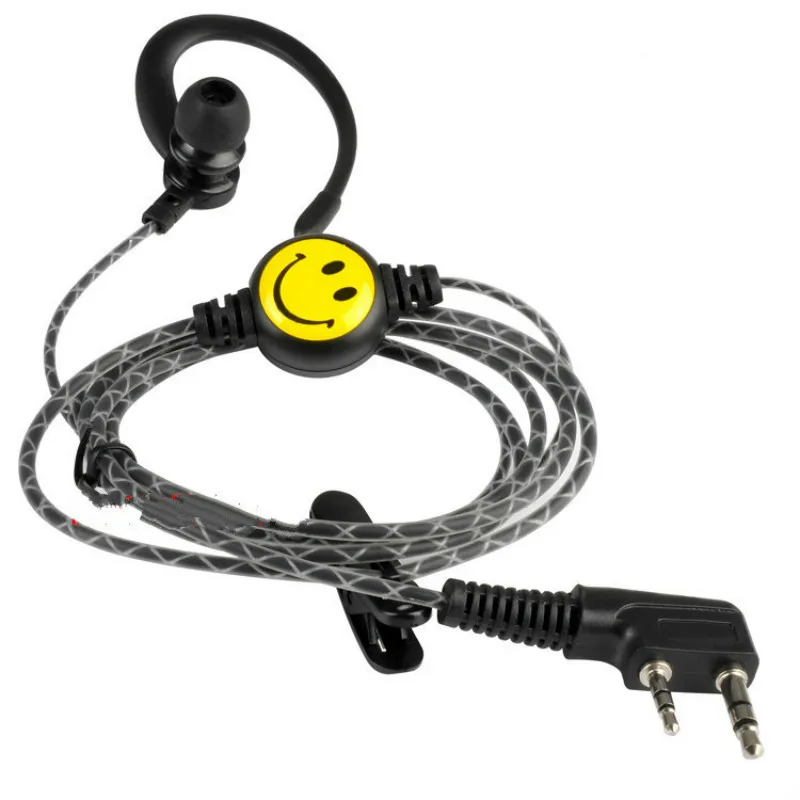 2 PIN In ear гарнитура Кабель микрофон Walkie Talkie ушной крючок переговорные наушники для