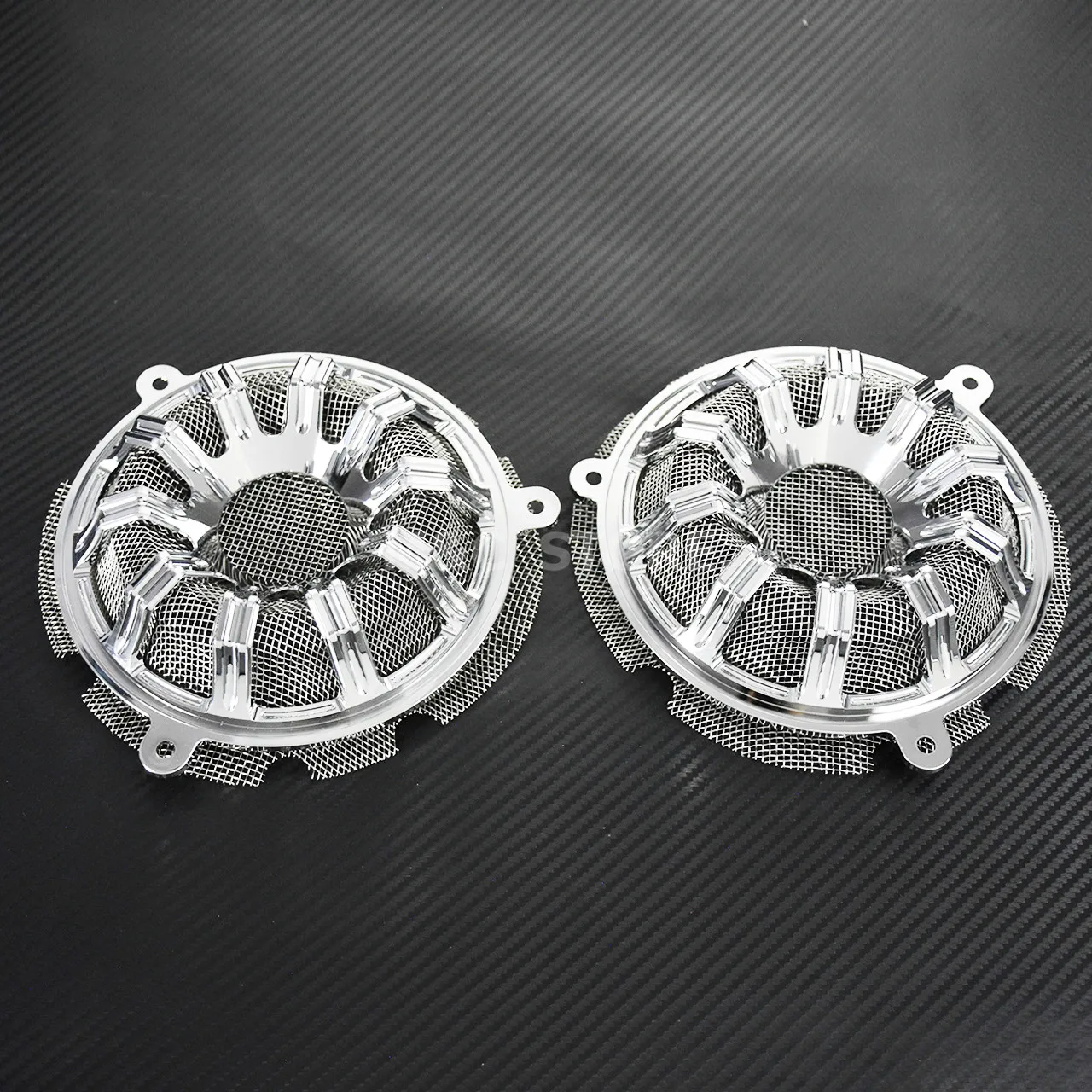 Мотоцикл CNC хромированный передний динамик гриль маски Крышка для Harley Touring Ultra